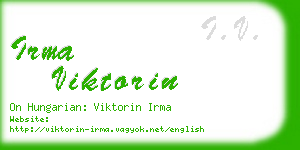 irma viktorin business card